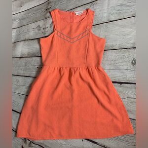 OLIVE & OAK | Orange/Peach Fit and Flare Dress Size Medium